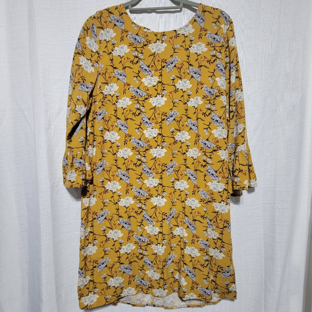 Mustard Floral Dress